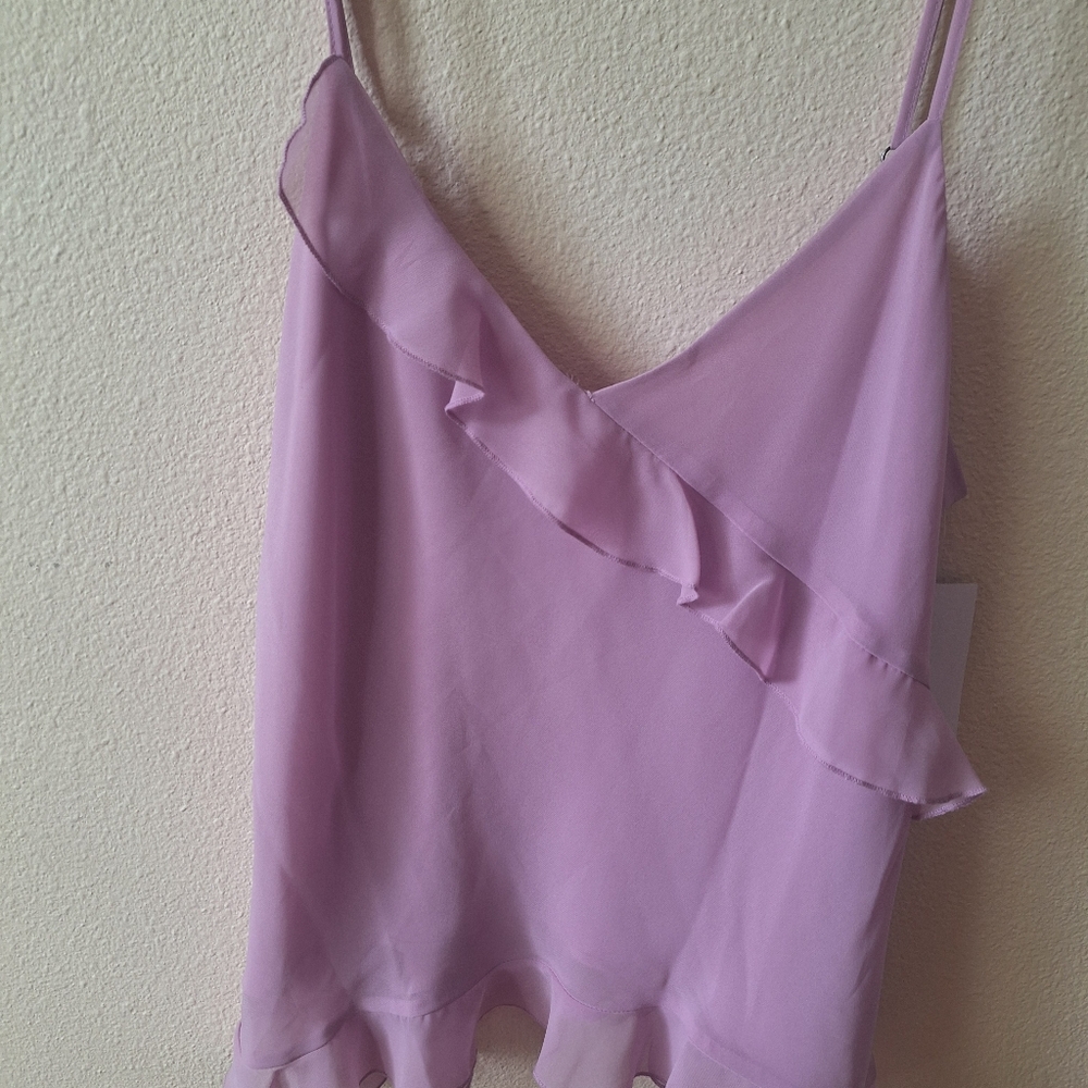 Lavender Ruffle Camisole Top